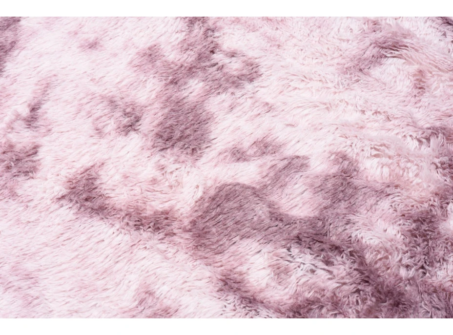 Plyšový koberec SILK Ombre - RUŽOVÝ