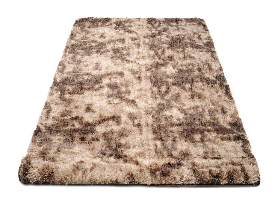 Plyšový koberec SILK Ombre - HNEDÝ