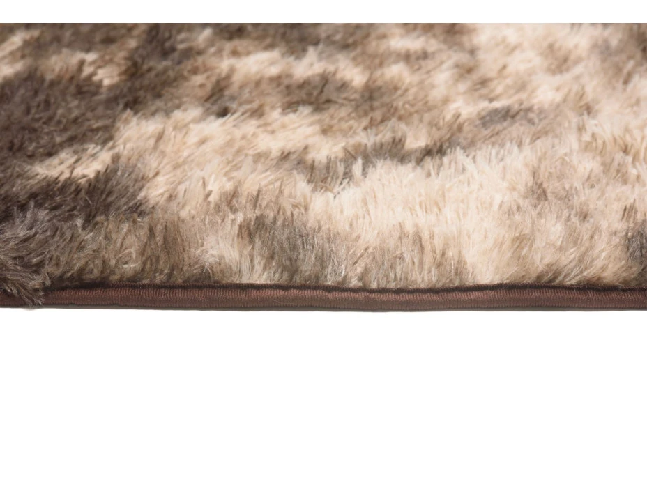 Plyšový koberec SILK Ombre - HNEDÝ