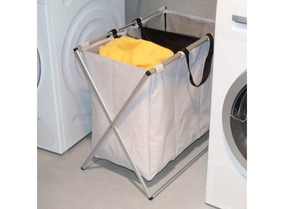 Rozkladací kôš na bielizeň - 90 litrov - 3 komory