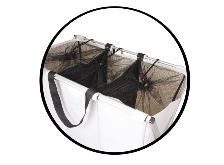 Rozkladací kôš na bielizeň - 90 litrov - 3 komory