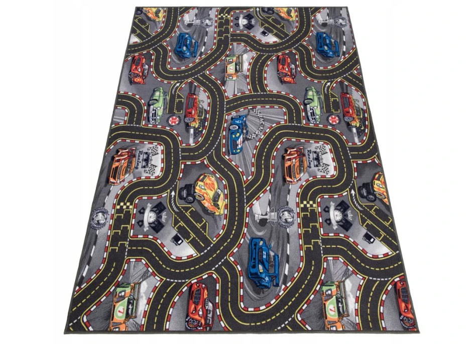 Detský koberček CARS 2 ŠEDÝ