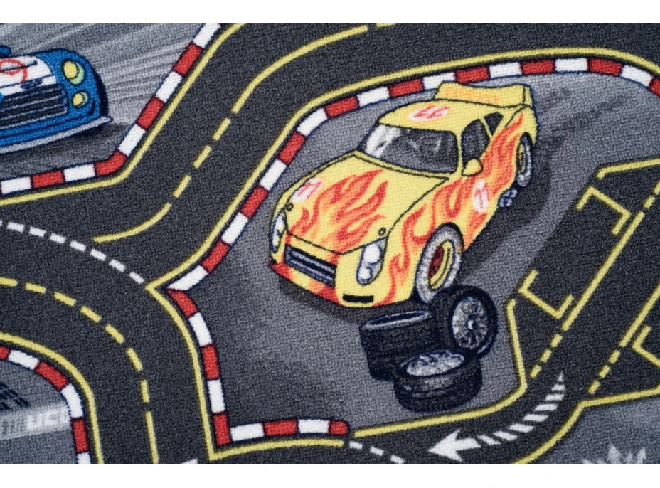 Detský koberček CARS 2 ŠEDÝ