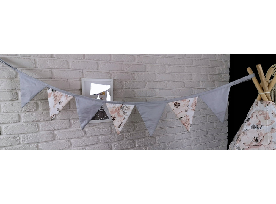 Detský stan TEEPEE (TÍPÍ) PIVONKY s doplnkami - šedý