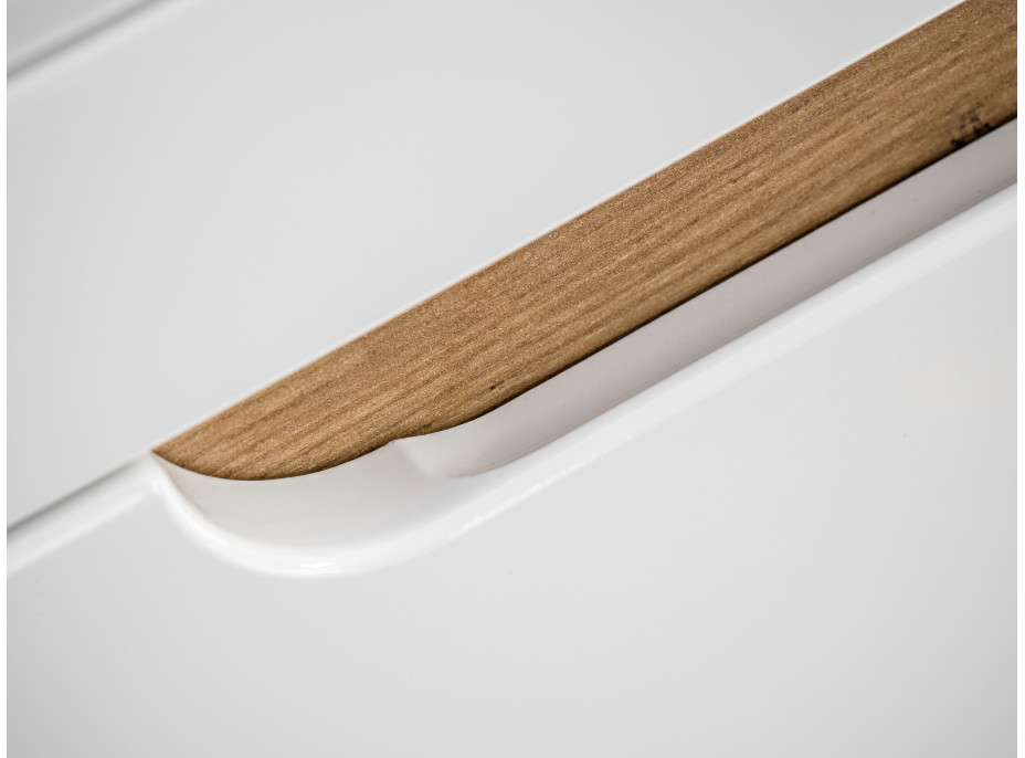 Zostava kúpeľňového nábytku BÁRA 40 cm s úzkou umývadlovou skrinkou vr. keramického umývadla bez prepadu