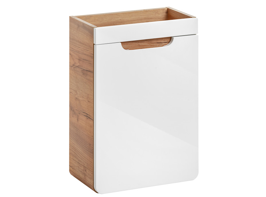 Zostava kúpeľňového nábytku BÁRA 40 cm s úzkou umývadlovou skrinkou vr. keramického umývadla bez prepadu