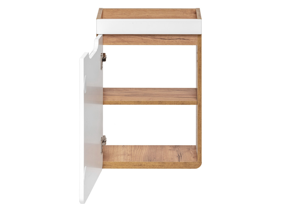 Zostava kúpeľňového nábytku BÁRA 40 cm s úzkou umývadlovou skrinkou vr. keramického umývadla bez prepadu