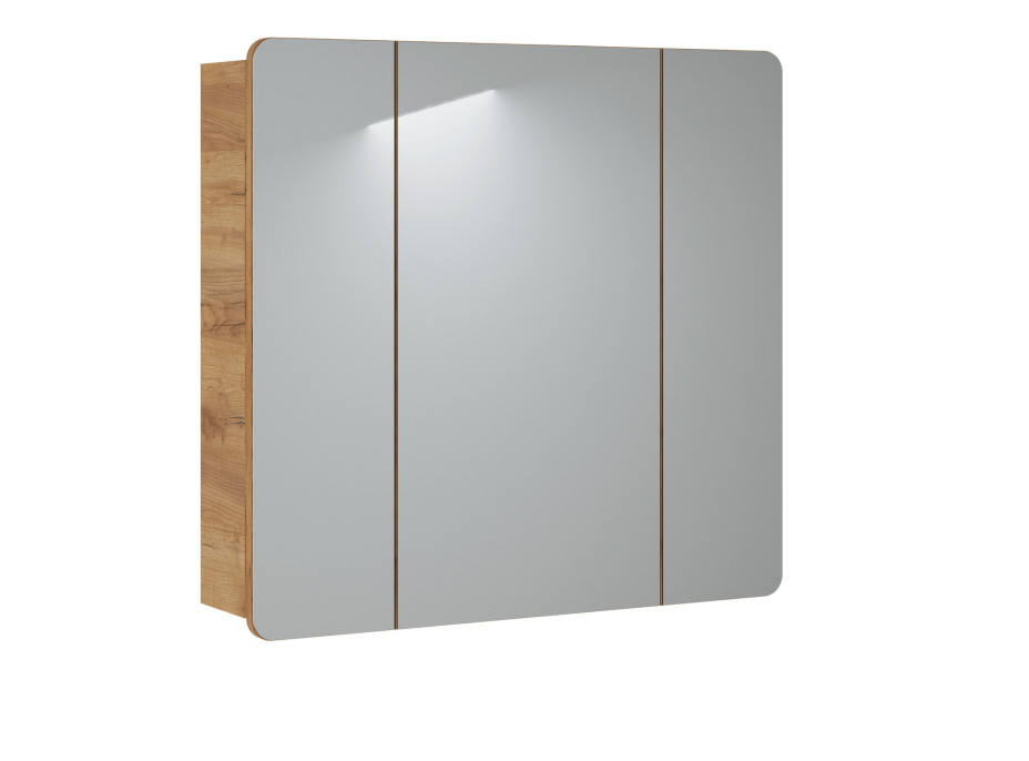 Zostava kúpeľňového nábytku BÁRA cosmos 80 cm so zrkadlovou skrinkou vr. keramického zápustného umývadla