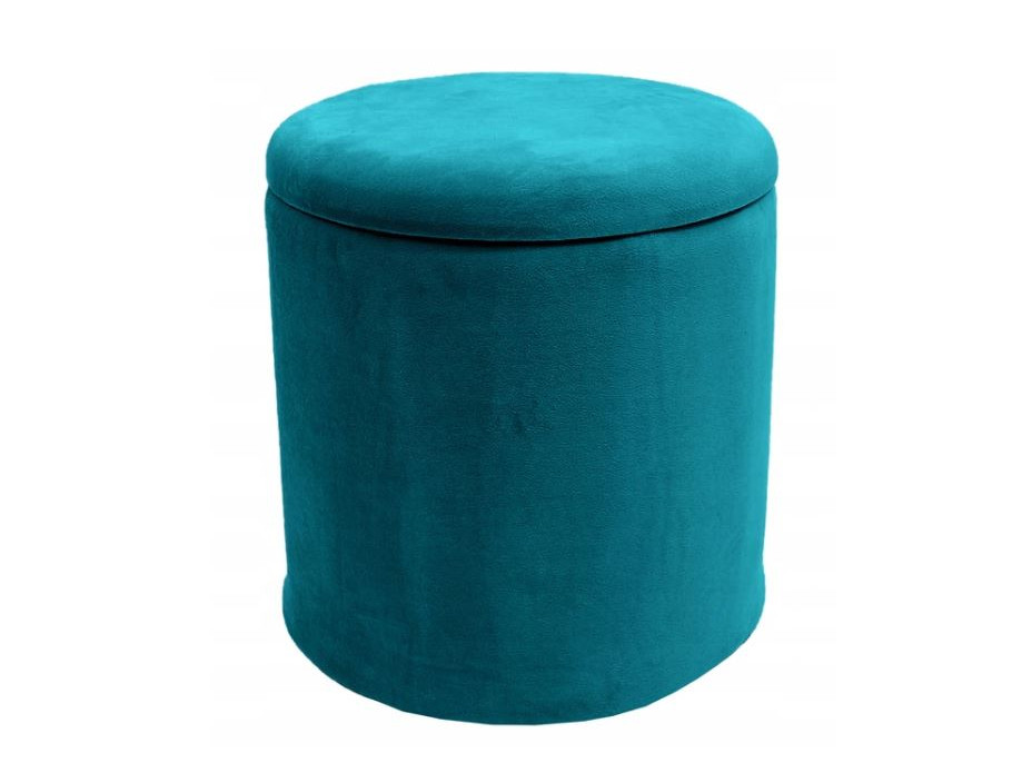 Taburet PLAZA s úložným priestorom - modrý