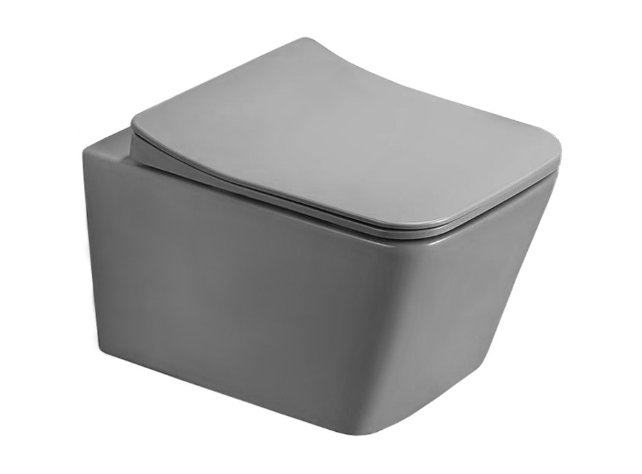 Závesné WC MEXEN TEO RIMLESS - svetlo šedé matné + Duroplast sedátko, 30854061