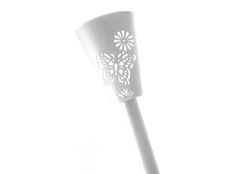 Záhradná LED solárna lampa do zeme BUTTERFLY 37x7,5 cm - biela