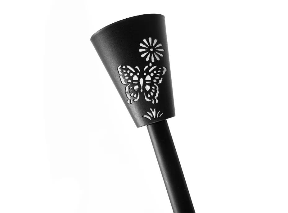 Záhradná LED solárna lampa do zeme BUTTERFLY 37x7,5 cm - čierna