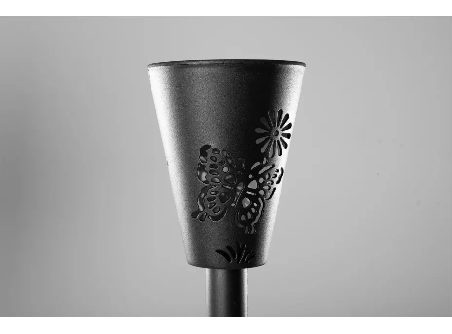 Záhradná LED solárna lampa do zeme BUTTERFLY 37x7,5 cm - čierna