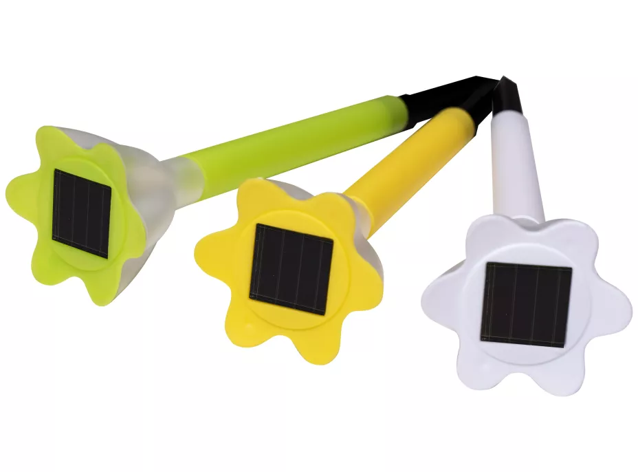 Záhradná LED solárna lampa do zeme FLOWER 31x6 cm - zelená