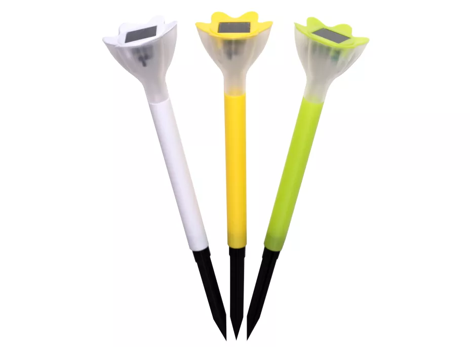 Záhradná LED solárna lampa do zeme FLOWER 31x6 cm - zelená