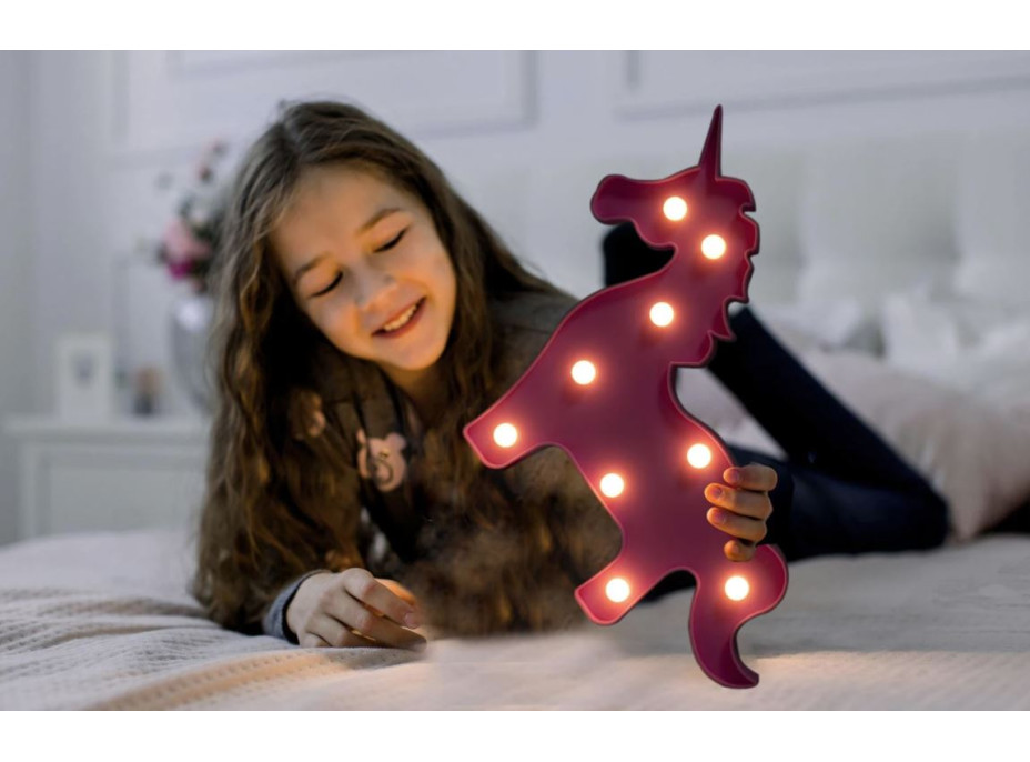 Detská ozdobná LED lampička - Jednorožec