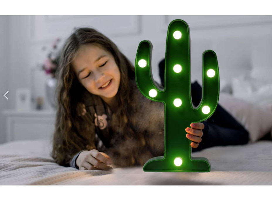 Detská ozdobná LED lampička - Kaktus