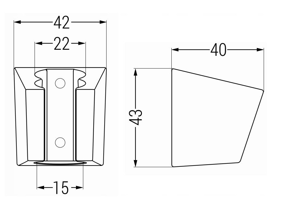 Držiak sprchy MAXMAX MEXEN - hranatý - chrómový, 79353-00