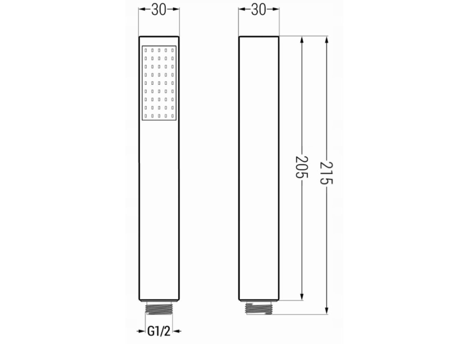 Ručná sprchová hlavica MAXMAX MEXEN R-77 - 1 funkcia - 215x30 mm - zlatá, 79577-50