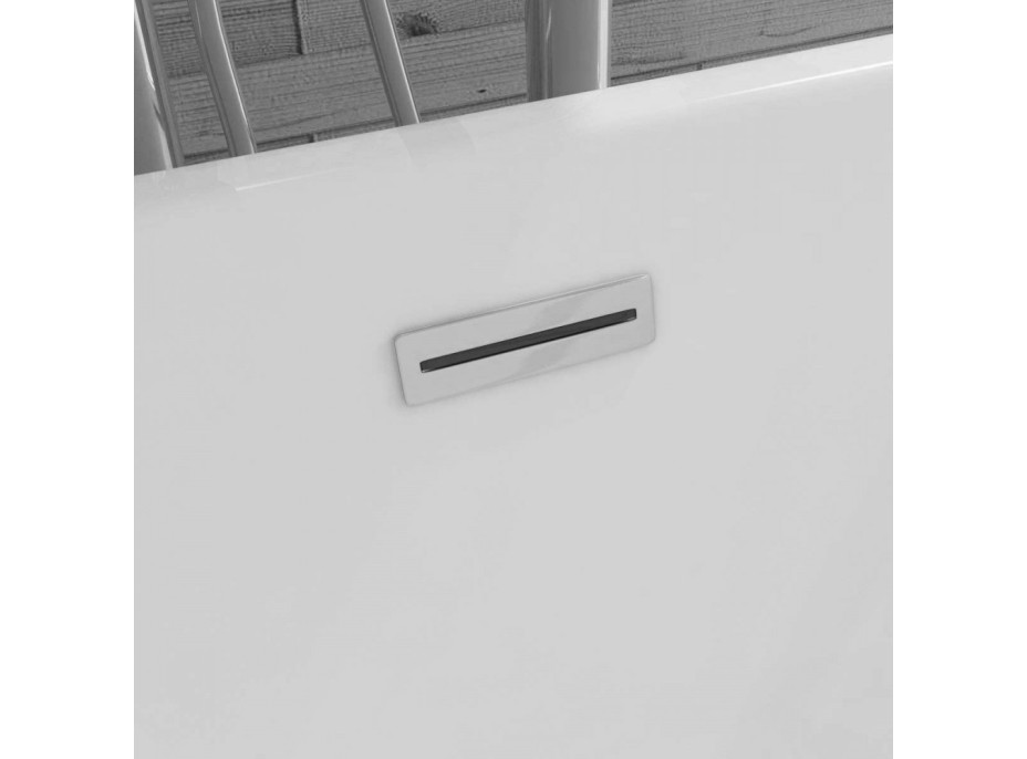 Voľne stojaca akrylátová vaňa LOTOS 170x80 cm - biela / čierna