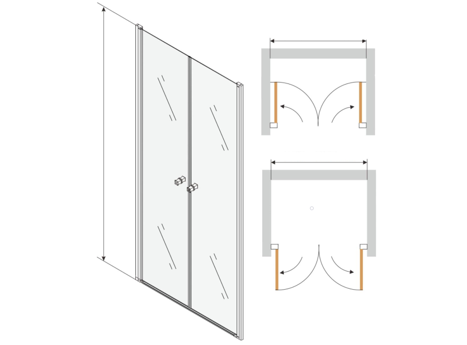 Sprchové dvere maxmax PRETORIA DUO 155 cm