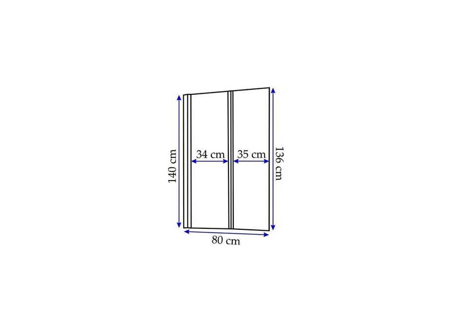 Vaňová zástena MAXMAX Rea AGAT 2 - 80x140 cm