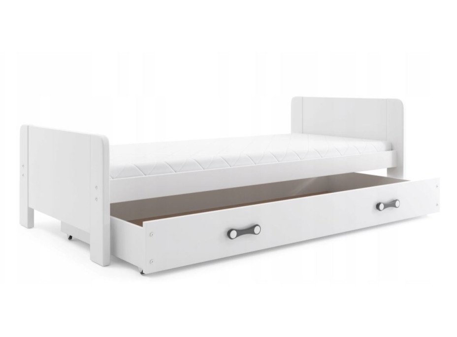 Detská posteľ DAREK so zásuvkou 200x80 cm - biela