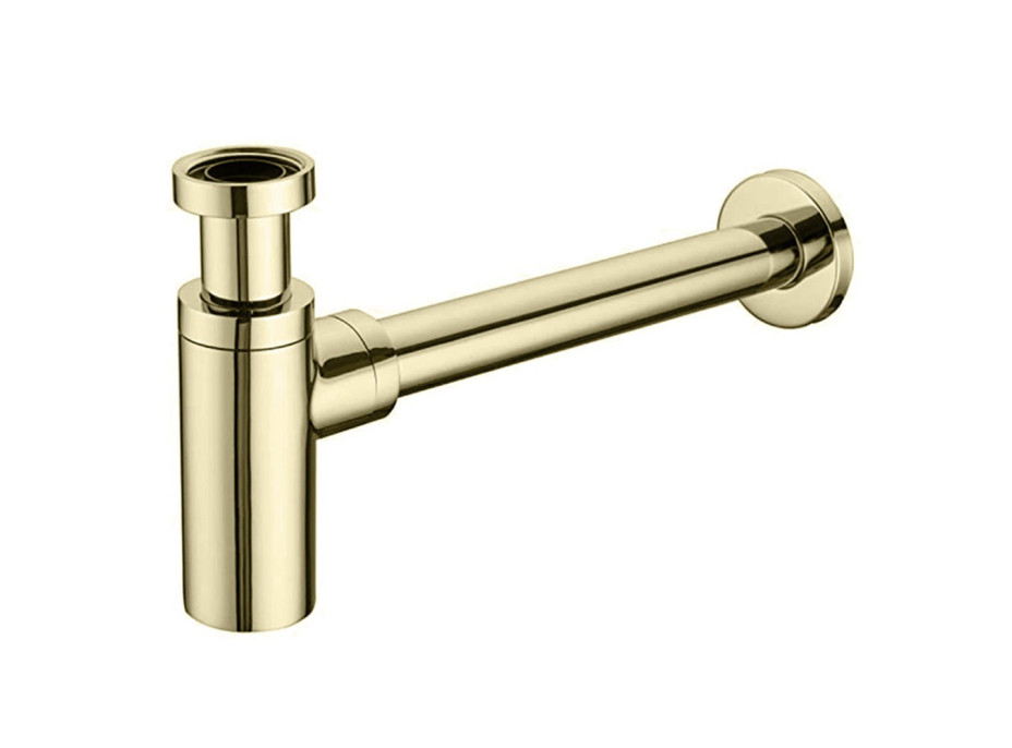Umývadlový sifón s click/clack zátkou CALANI - univerzálny - svetlo zlatý