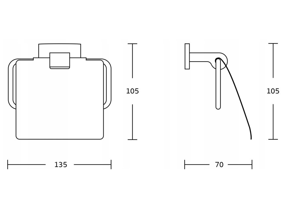 Držiak toaletného papiera MAXMAX MEXEN ZOJA s krytom - kovový - chrómový, 7019133-00