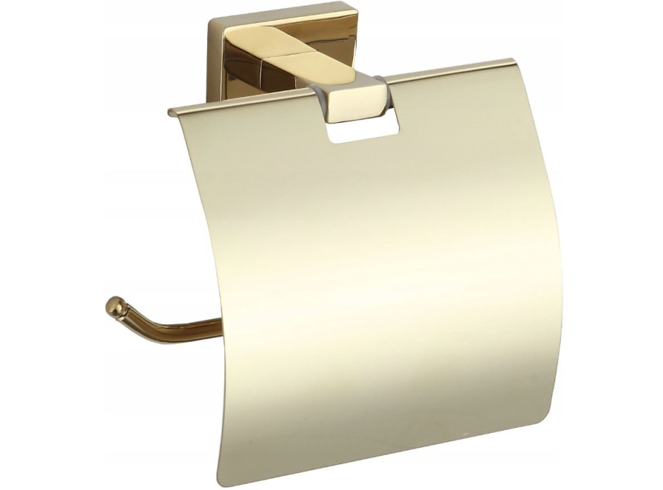 Držiak toaletného papiera MEXEN ARNO s krytom - kovový - zlatý, 7020733-50