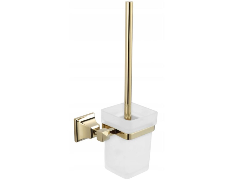 Závesná WC kefa MAXMAX MEXEN DALIA - kov/sklo - zlatá, 7017350-50
