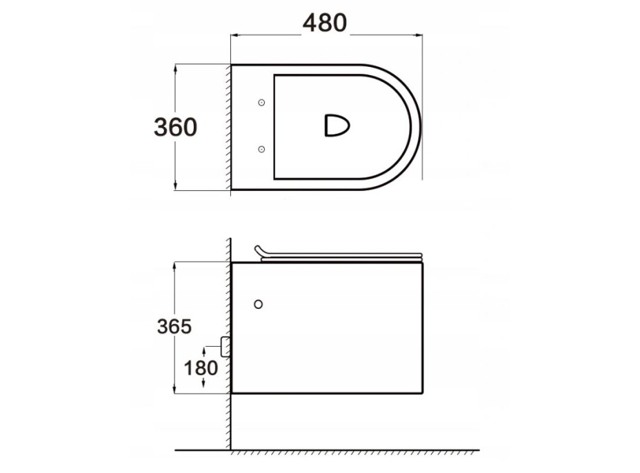 Závesné WC SOFIA RIMLESS - biele + Duroplast sedátko slim