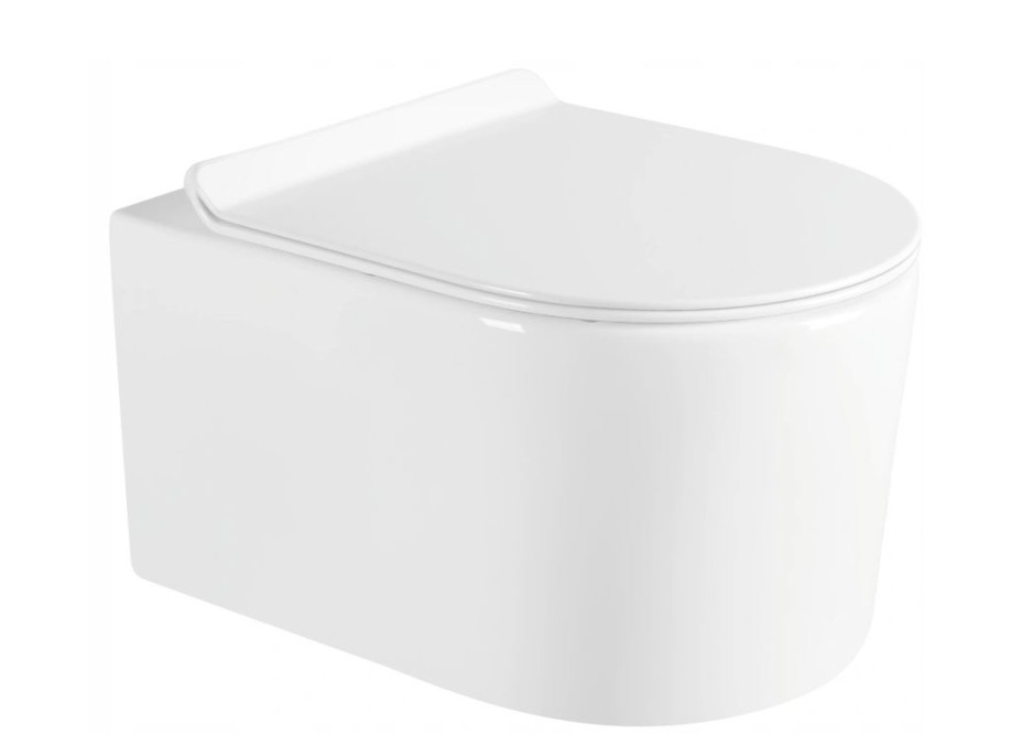Závesné WC SOFIA RIMLESS - biele + Duroplast sedátko slim