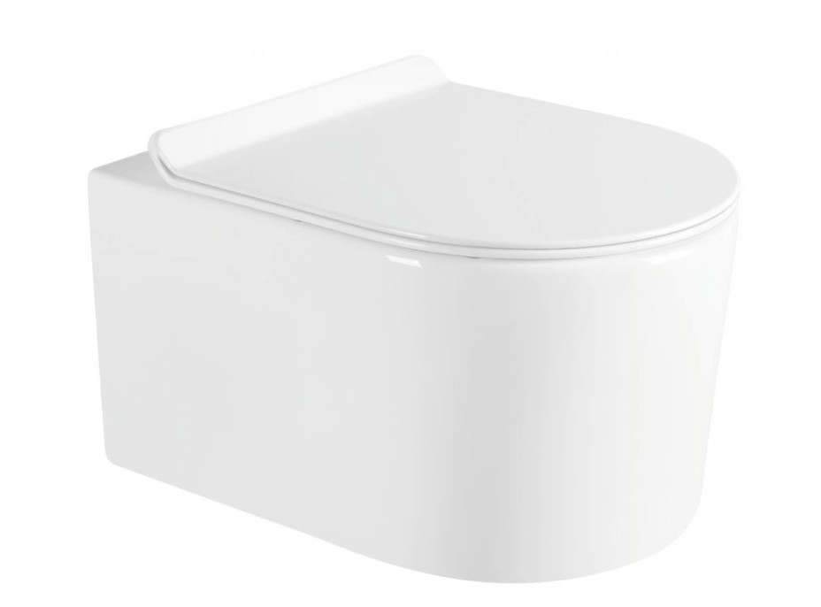 Závesné WC SOFIA RIMLESS - biele + Duroplast sedátko slim