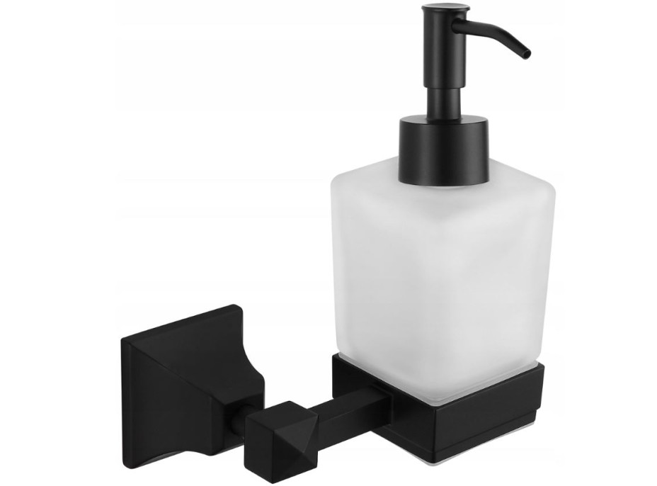 Závesný dávkovač mydla MAXMAX MEXEN DALIA s pumpičkou - kov/sklo - čierny matný, 70173388-70