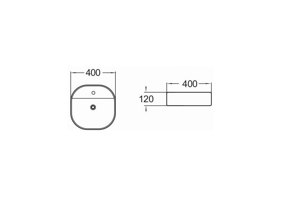 Keramické umývadlo MAXMAX MEXEN ZITA 40 cm - biele, 21874000