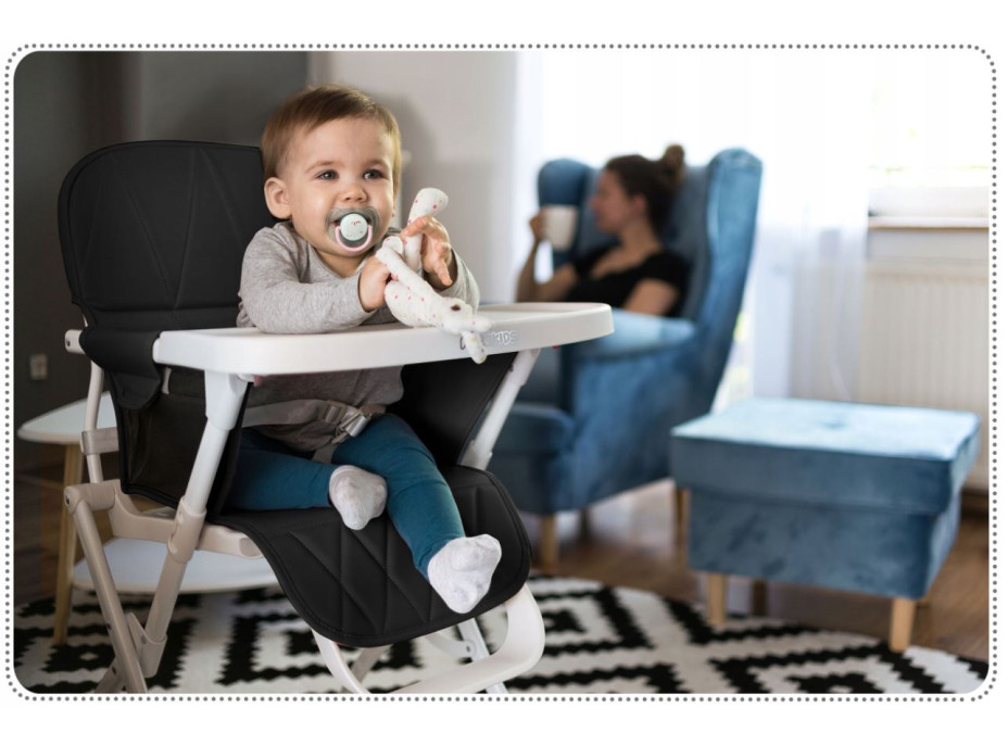 Detská jedálenská stolička NUCO - čierna