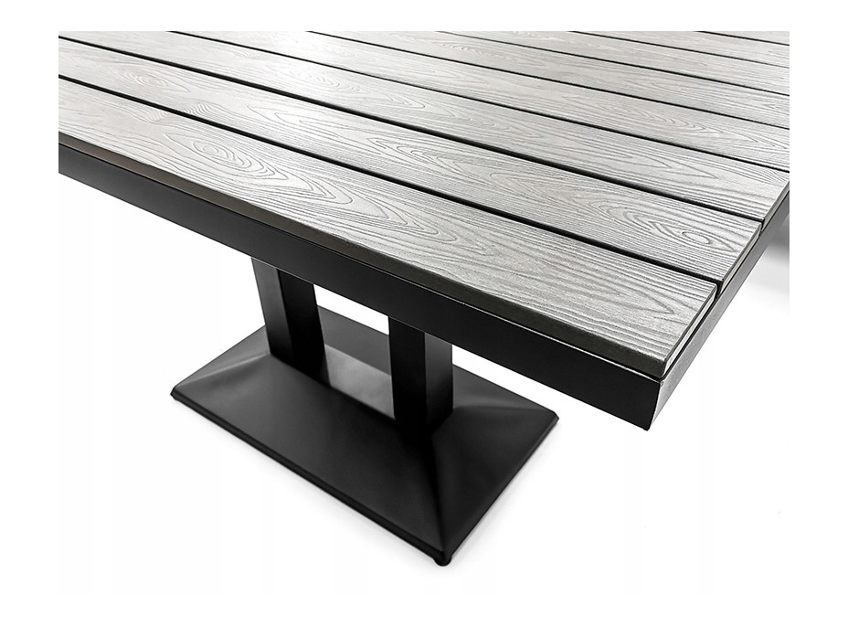 Záhradný kovový nábytok GLOBO (2 pohovky + 2 lavičky + stôl) - taupe