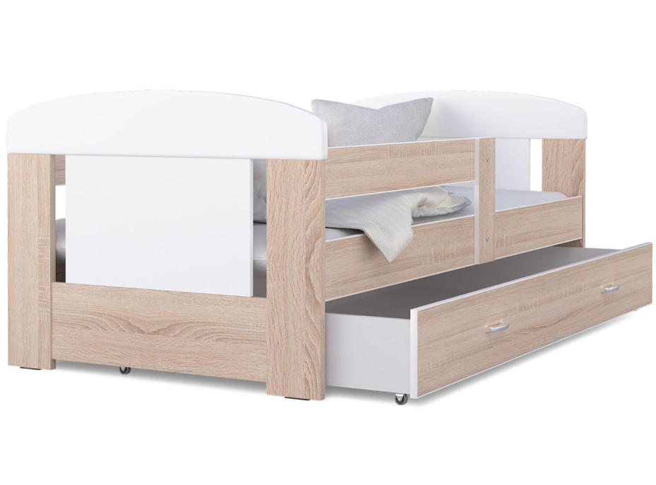 Detská posteľ so zásuvkou PHILIP - 180x80 cm - sonoma