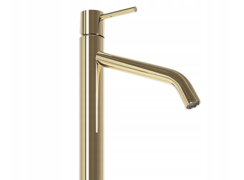 Umývadlová batéria REA LEVEL - vysoká - zlatá
