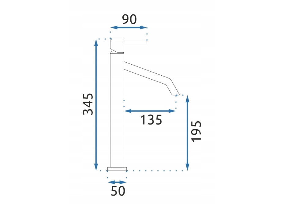 Umývadlová batéria REA LEVEL - vysoká - zlatá