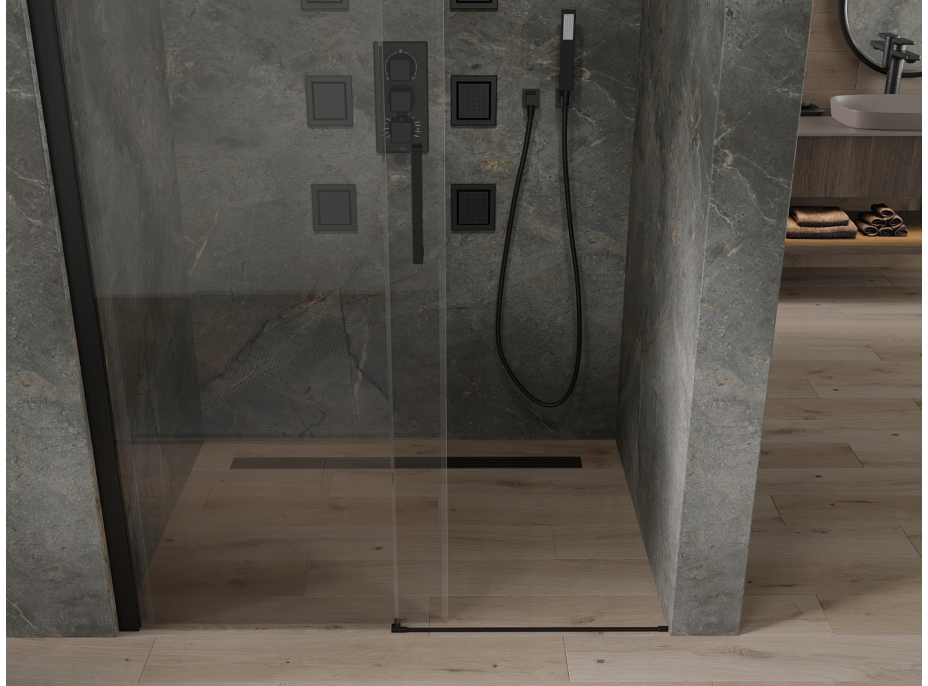 Sprchové dvere maxmax OMEGA 130 cm - BLACK
