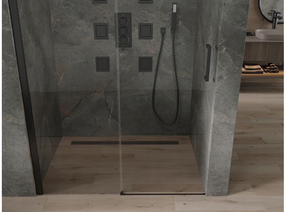 Sprchové dvere maxmax OMEGA 140 cm - BLACK