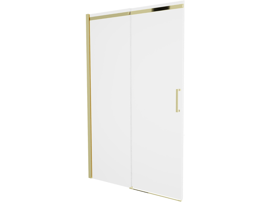 Sprchové dvere OMEGA 130 cm - zlaté - číre sklo