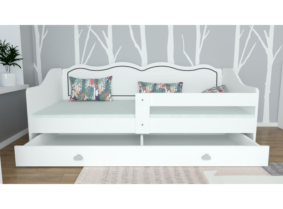 Detská posteľ so šuplíkom 160x80cm ROYAL - Neverending love
