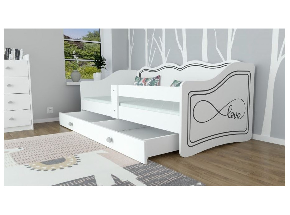 Detská posteľ so zásuvkami 160x80cm ROYAL - Neverending love