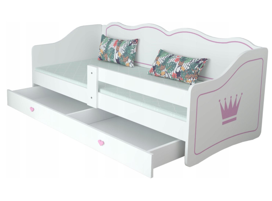 Detská posteľ so zásuvkou 160x80cm ROYAL - Korunka