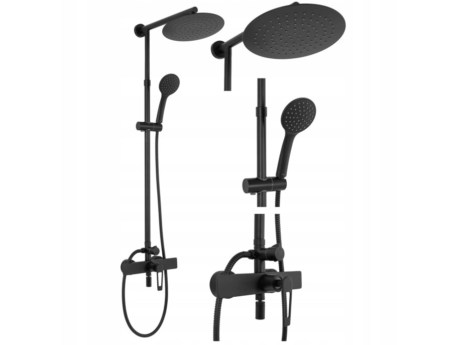 Sprchová súprava REA ALDI s výtokom do vane - čierna