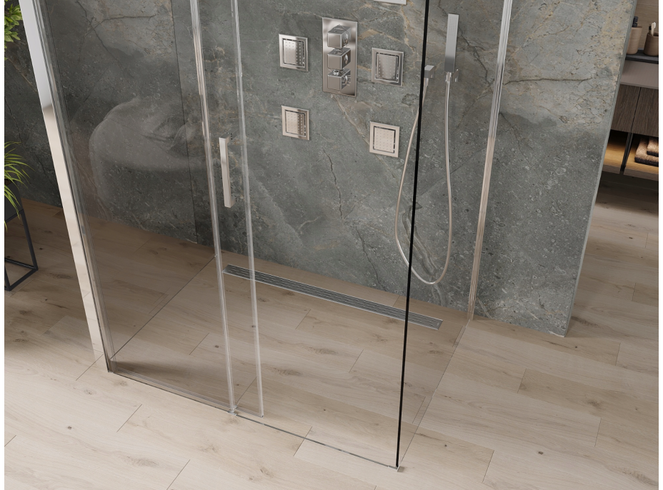 Sprchovací kút na stenu maxmax OMEGA 100x80 cm - 3 strany
