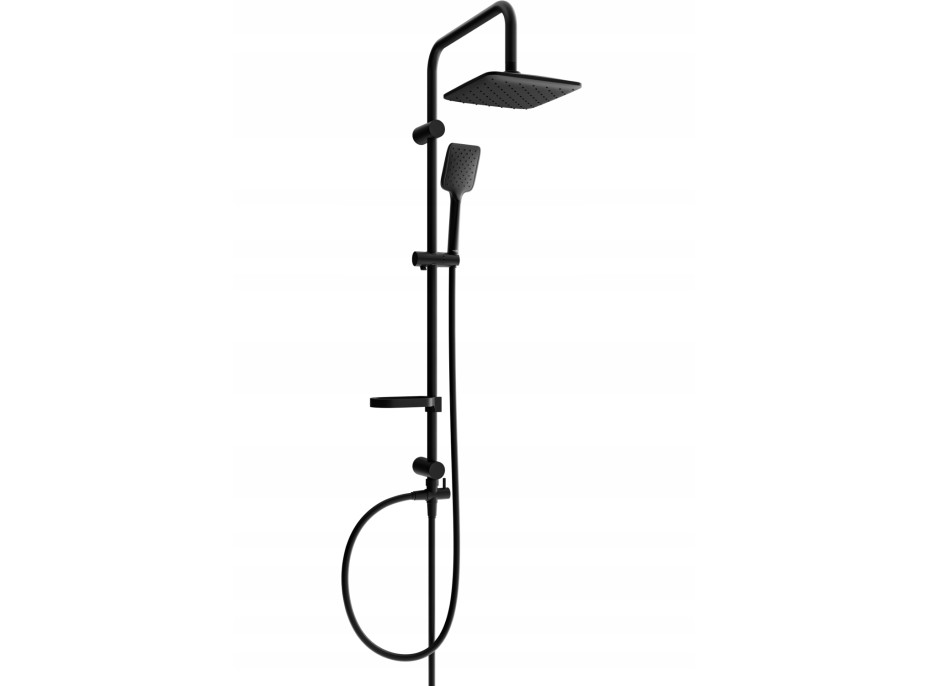 Sprchová kovová tyč s ručnou a dažďovou sprchou MEXEN SVEN - 95 cm - čierna, 78262-70